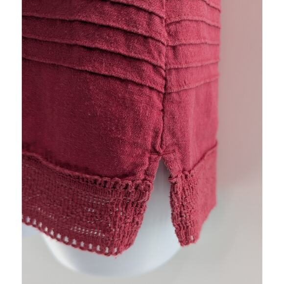 Christopher & Banks Smocked Linen Top Jacket Combo - Picture 14 of 16